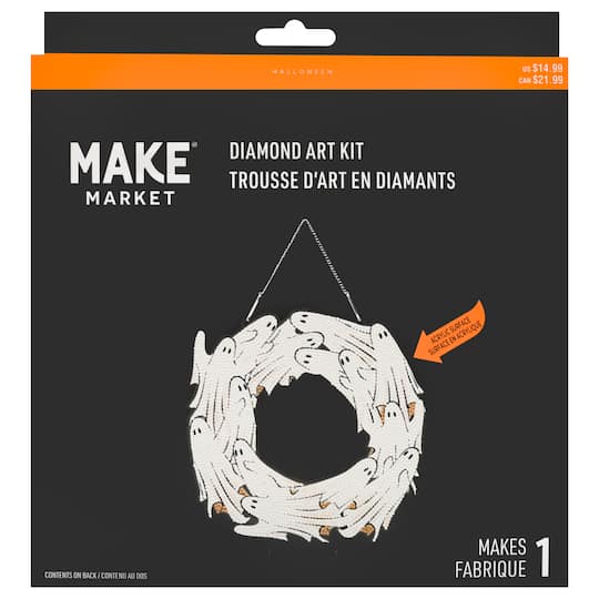8" Ghosts Wreath Diamond Art Kit by Make Market®
